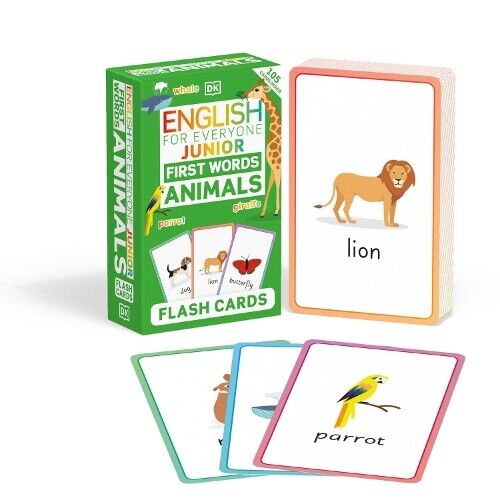 English for Everyone Junior First Words Animals Flash Cards (Cards)