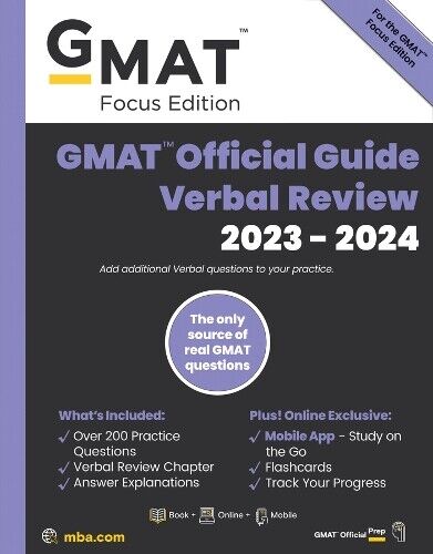 GMAT Official Guide Verbal Review 2023-2024, Focus Edition (Tascabile)