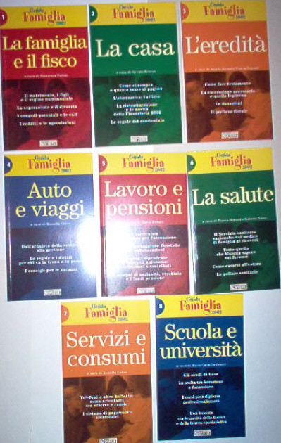GUIDA FAMIGLIA 2002 IL SOLE 24 ORE 8 MANUALETTI NUOVI FISCO CASA EREDITA' SALUTE