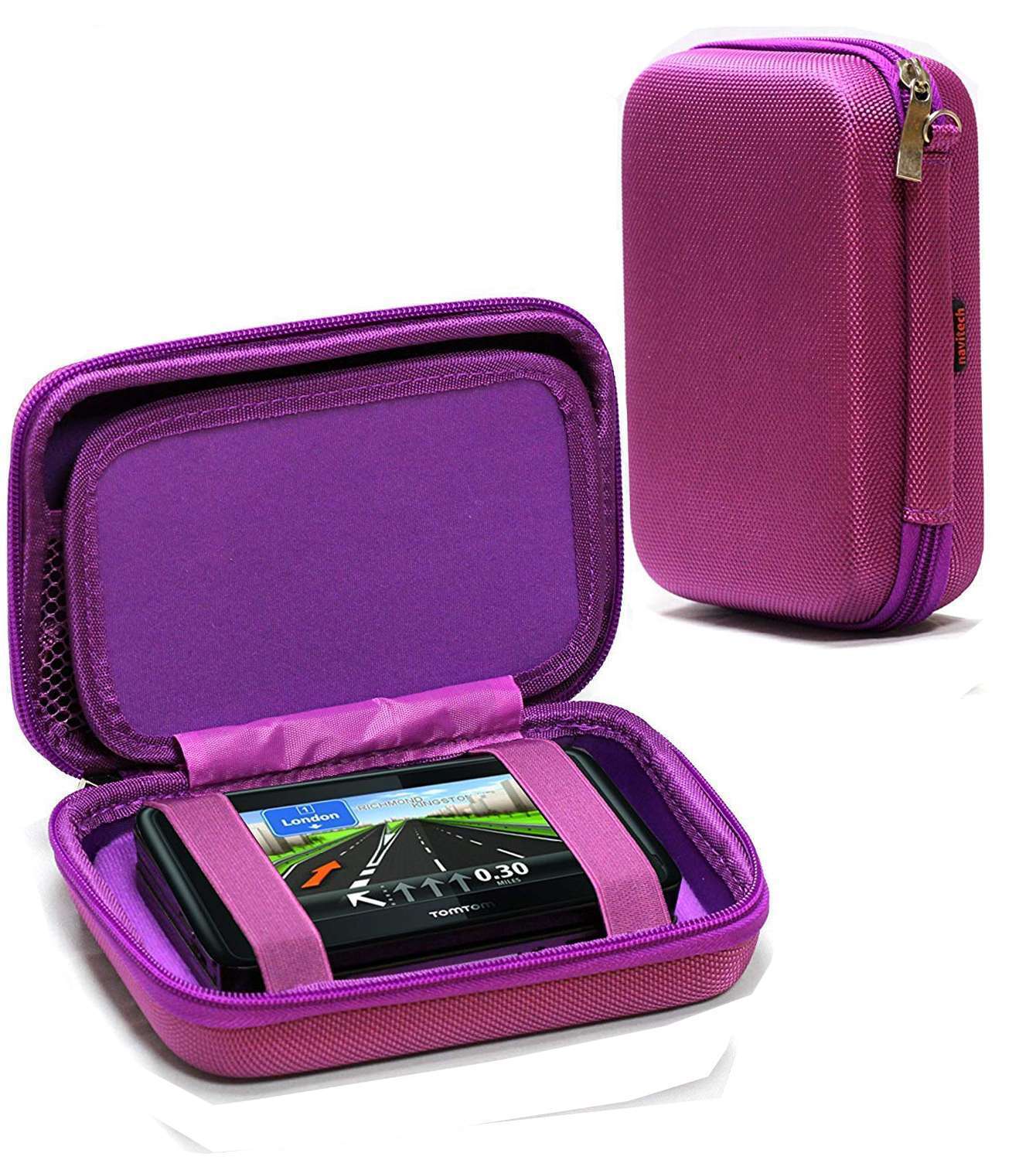 Navitech Purple Hard GPS Carry Case For TomTom Car Sat Nav Start 52-5 Inch