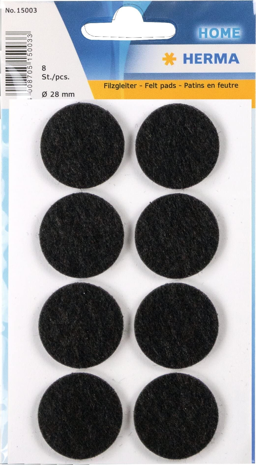 HERMA Filzgleiter schwarz 28 mm NUOVO