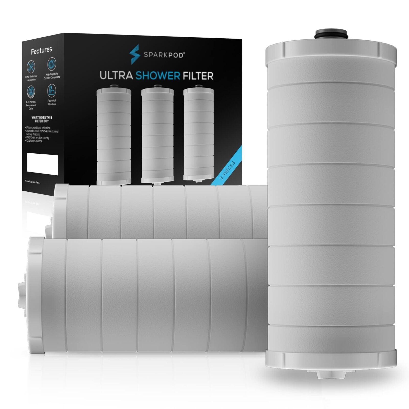 SparkPod Power Shower Filter Cartridge (1 Piece) NUOVO