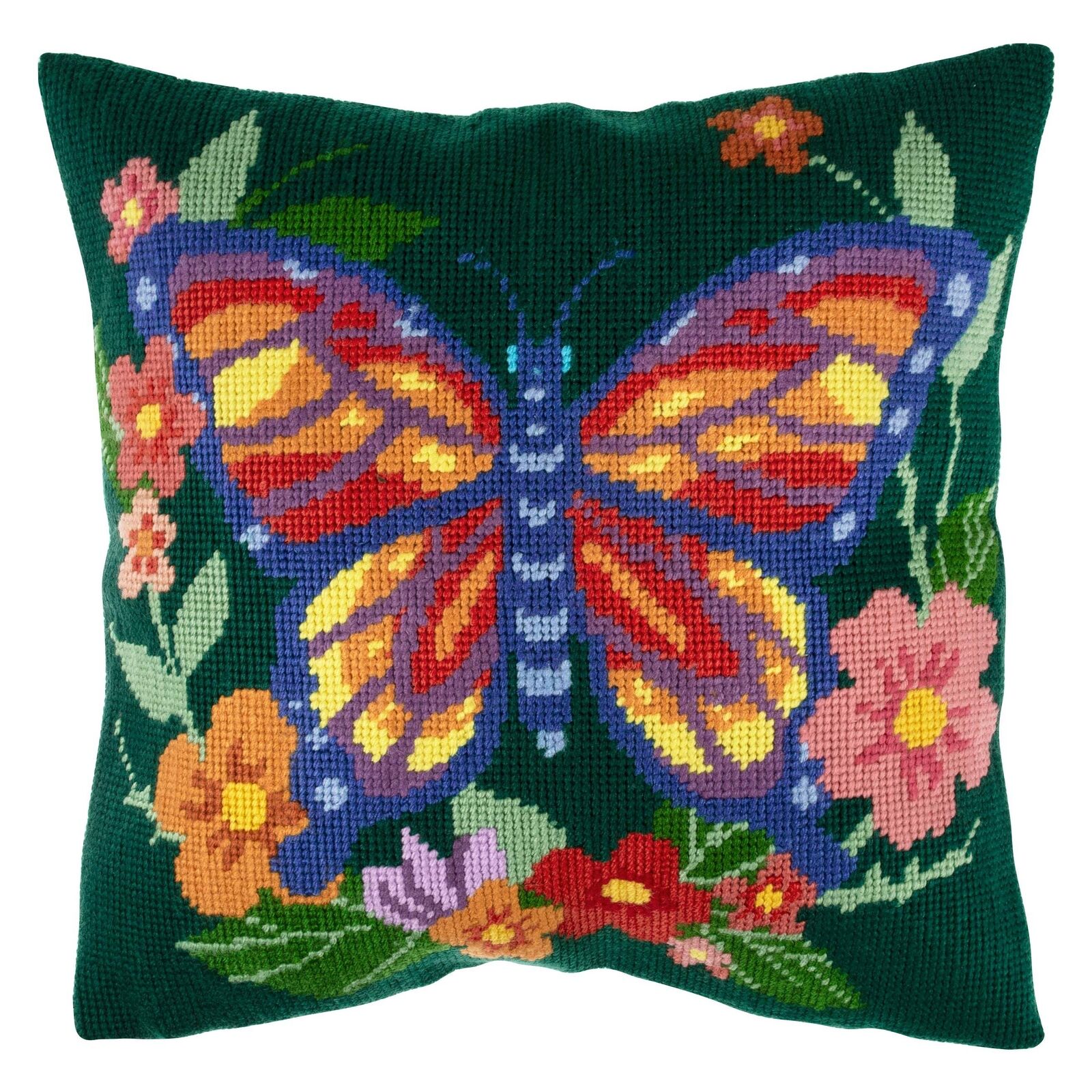 Trimits Mezza Stitch Arazzo Kit Ð Cuscino: Flutterby, 40x40cm, Incluso Pre-pri