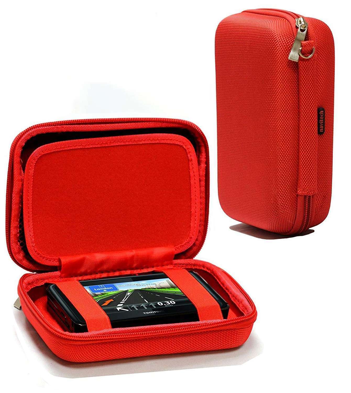 Navitech Red Hard GPS Carry Case For TomTom Car Sat Nav Start 52-5 Inch