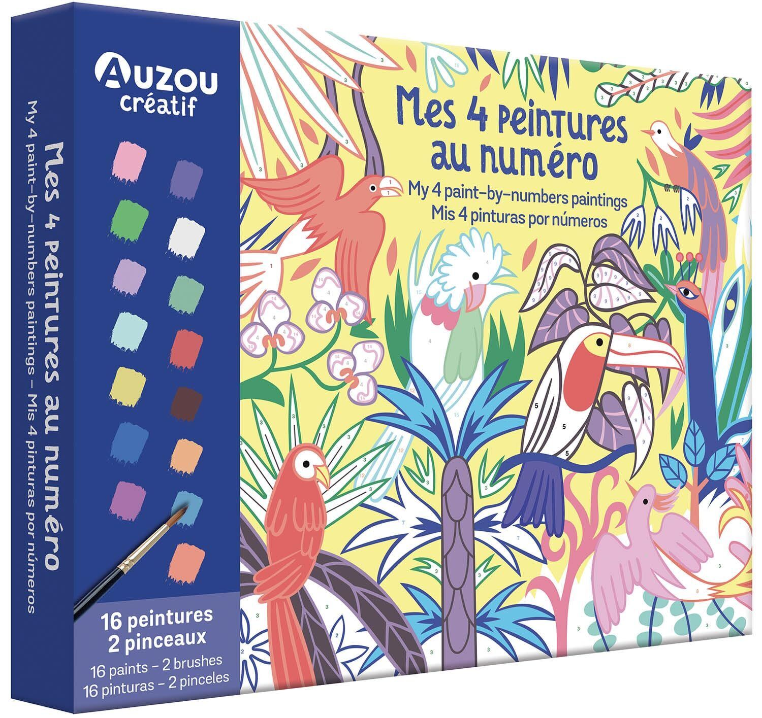 4 PAINT-BY-NUMBERS PAINTINGS KIT NUOVO