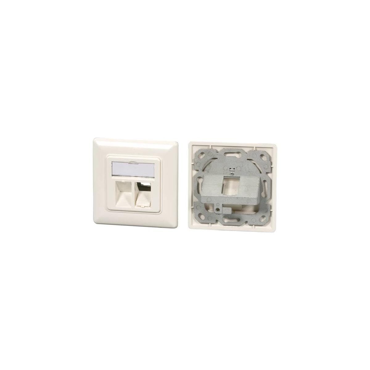 EFB Rahmenset 2-Port, fur Keystones, DIN49075, wei NUOVO