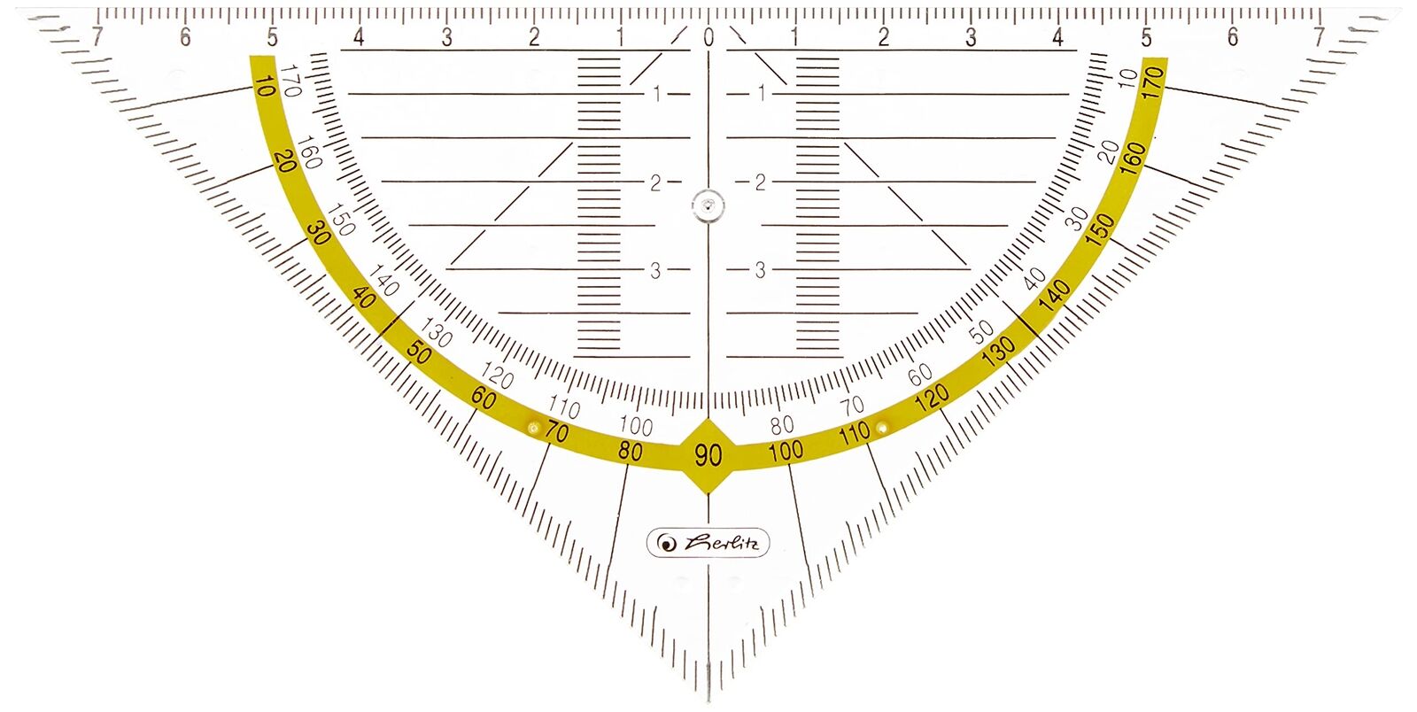 Herlitz-8700304 - Geometrie-Dreieck Aus Transparenter Kunststoff - Klein NUOVO