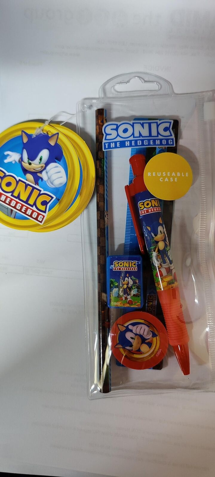 Sonic The Hedgehog - Pencil Case With School Supplies ACC NUOVO