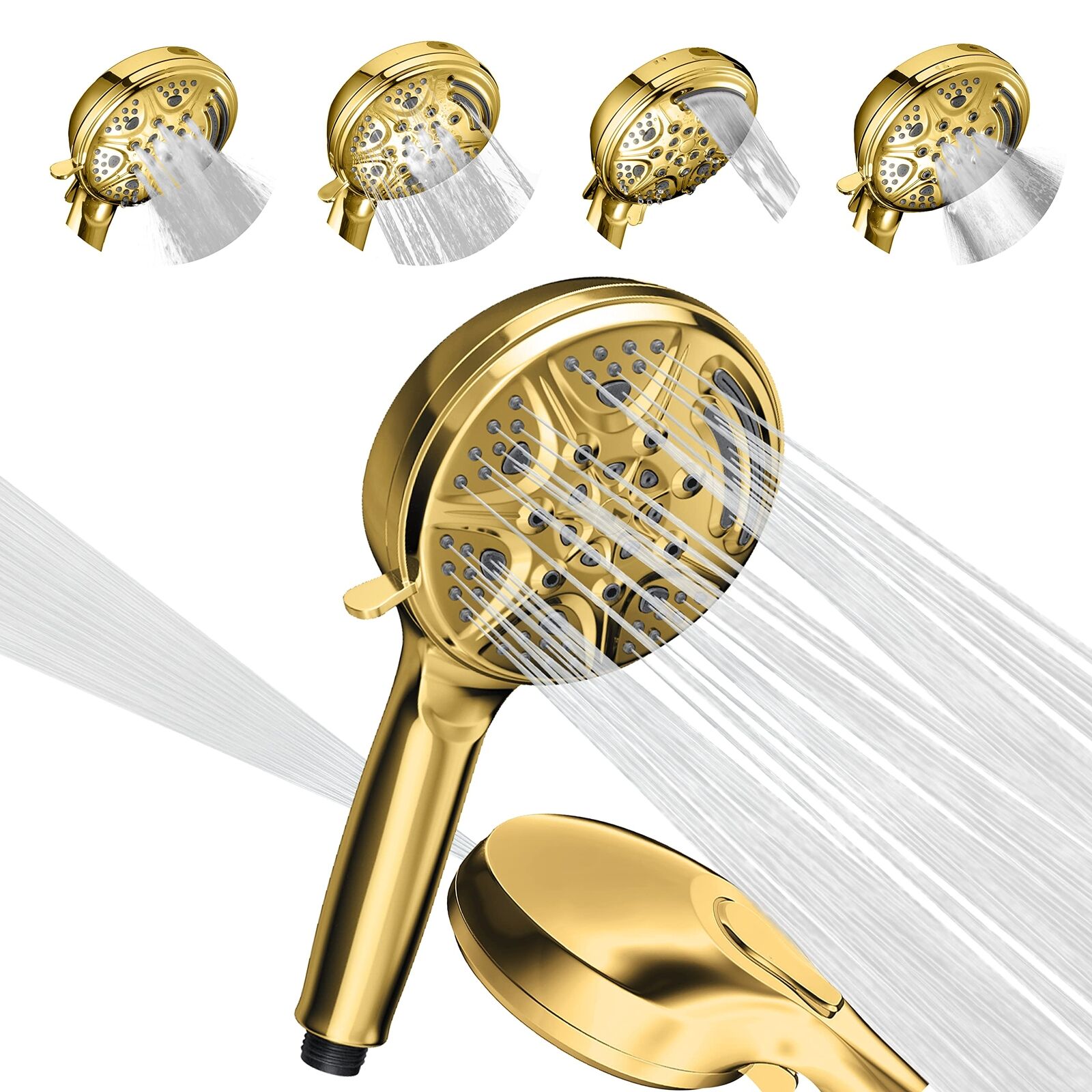 SparkPod 5`` 9 Spray Setting Shower Head with On/Off Chrome NUOVO