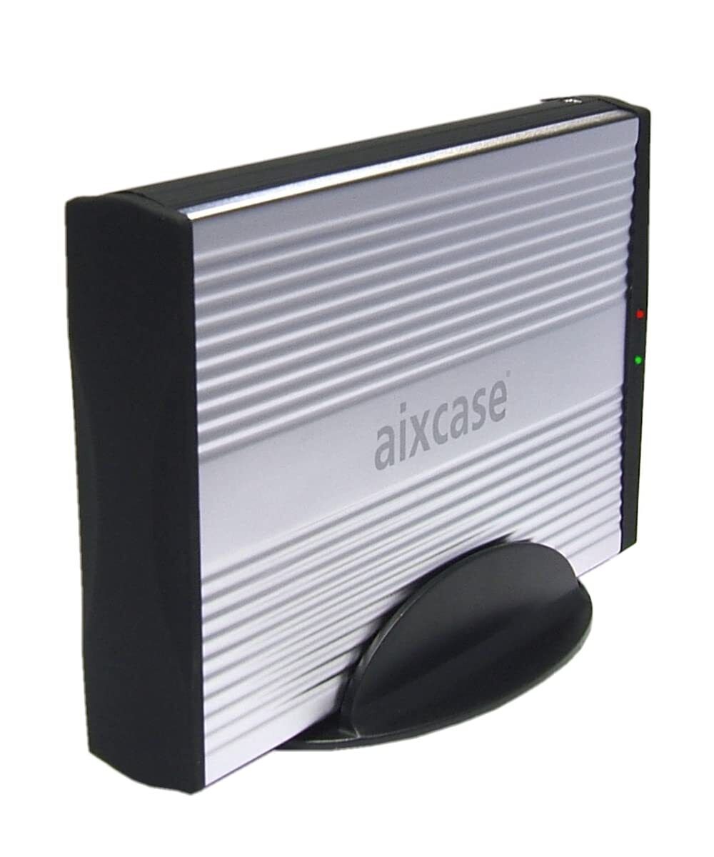 aixcase Gehause Silber USB2.0 3.5 8.9cm SATA OTB NUOVO