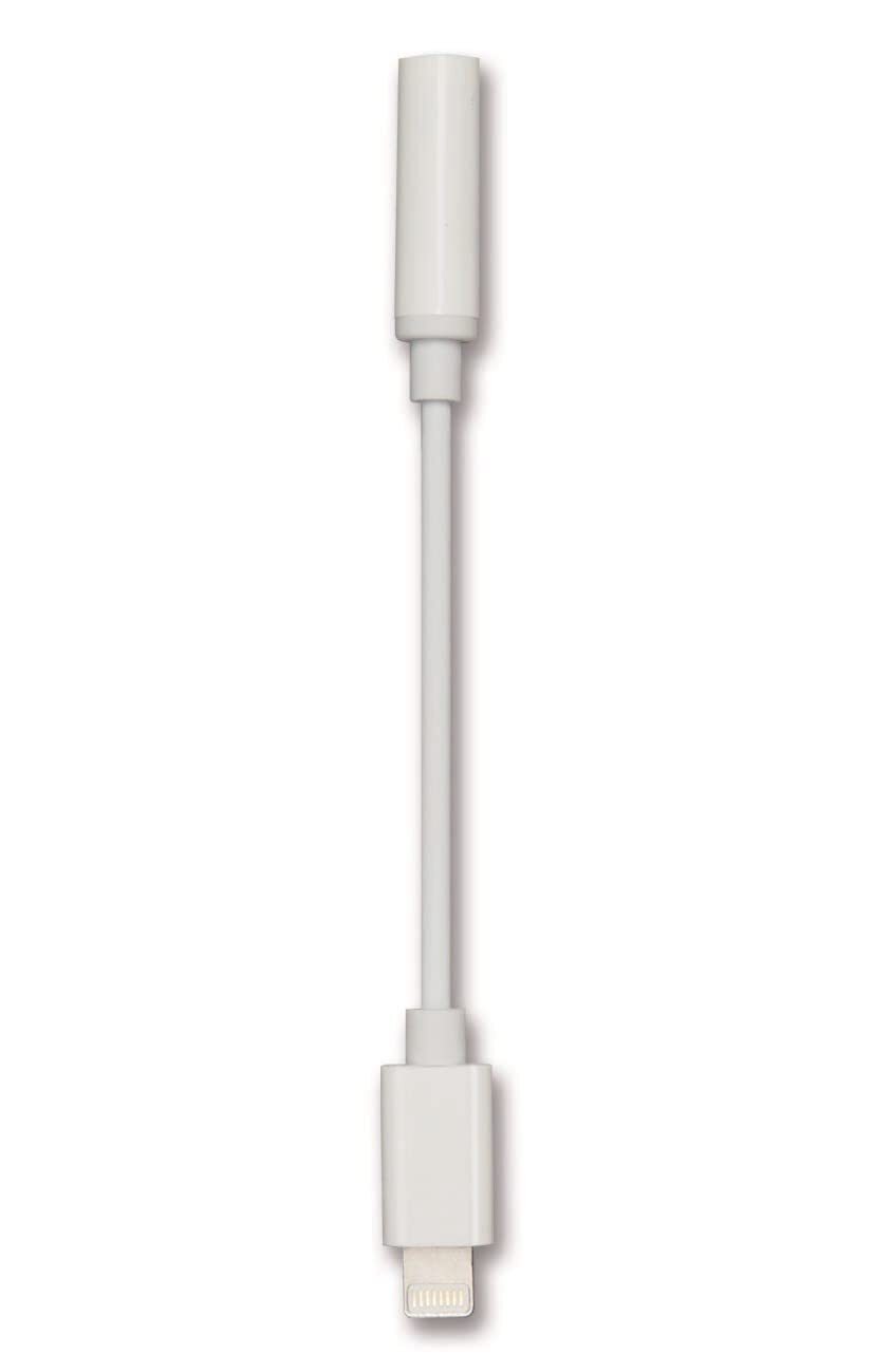2GO Audio-Adapter Stereo Lightning 20cm weiB NUOVO