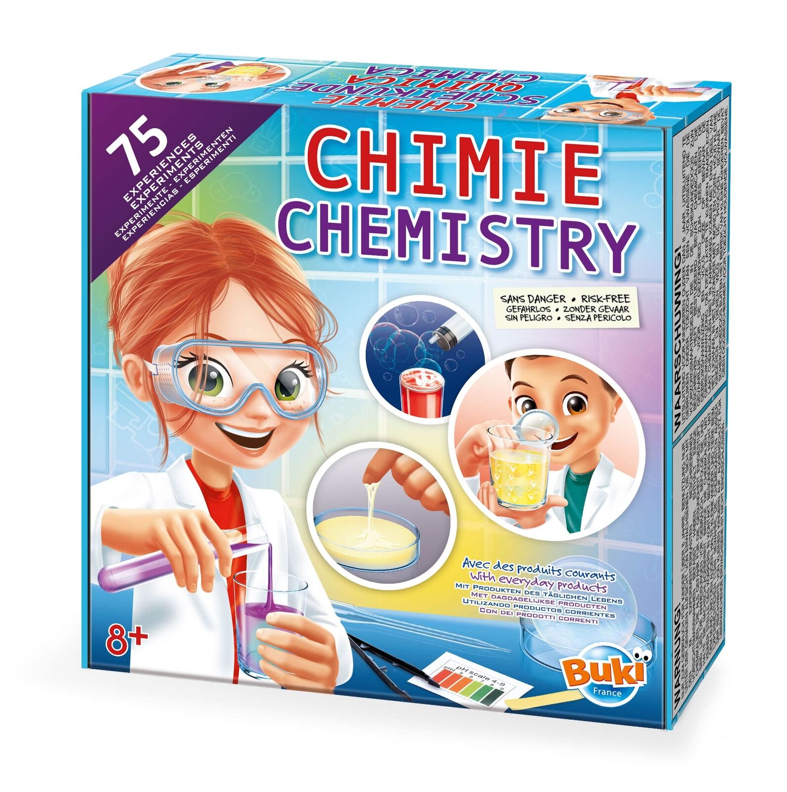 Buki France Chemistry Set With 75 Experiments Toy NUOVO