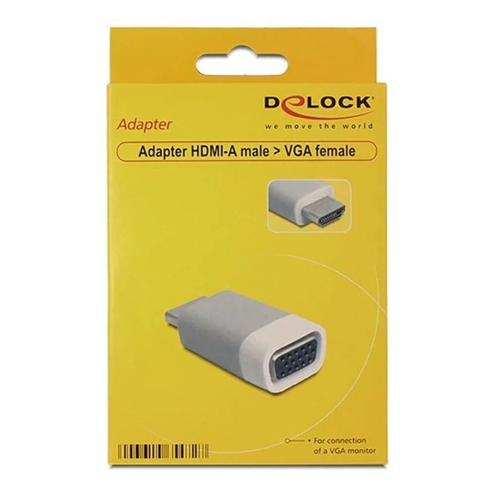 Hdmi To Vga Adapter Delock 65472 White NUOVO