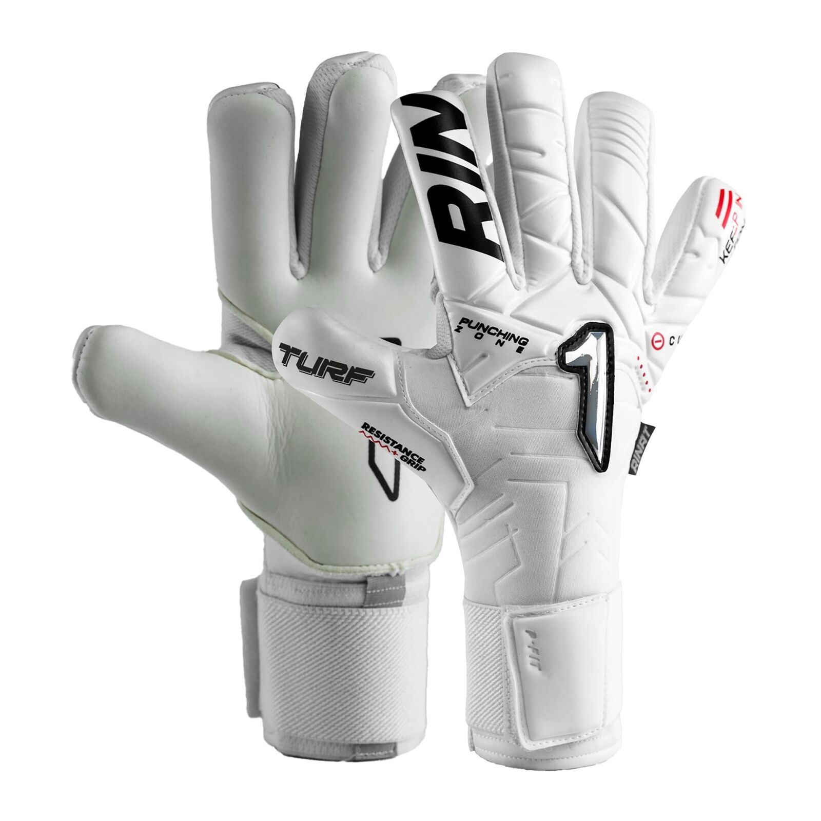 Goalkeeper Gloves Rinat Turf Basi Multicolour Adults (Size: 10) NUOVO