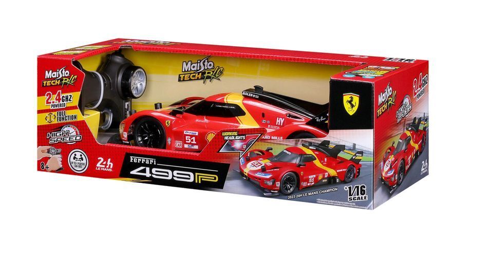 Merchandising Maisto : Rc Ferrari 499P Lmh (2023 24H Le Mans Champion) - 1:16
