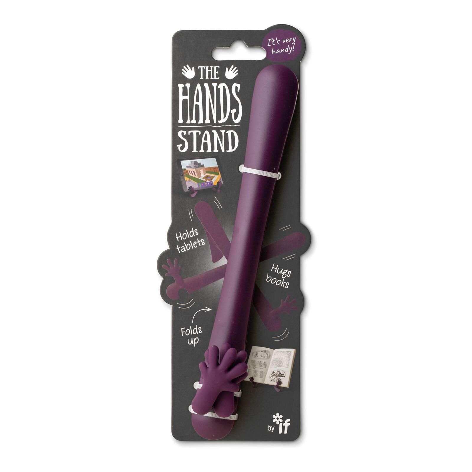 IF The Hands Stand, Hands Free Reading Tablet & Book Holder - Aubergine Purple