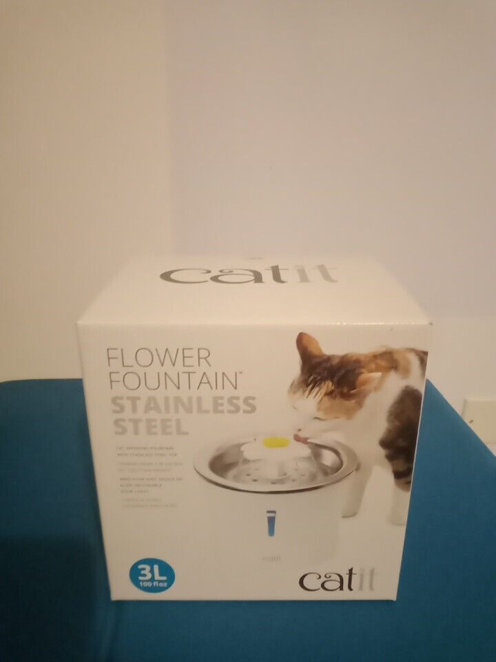 Fontanella gatto Catit water fountain stainless steel USATA 1 SOLO MESE NO FILTR