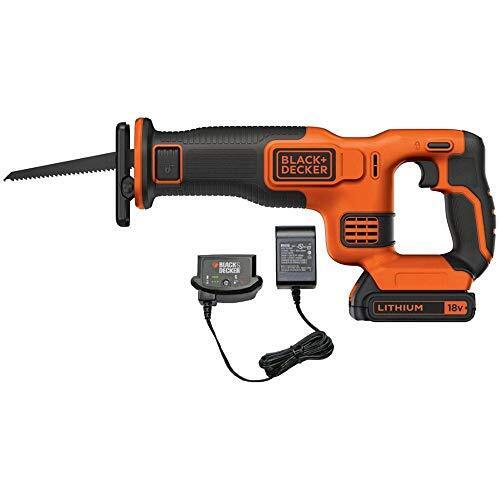 BLACK & DECKER 18 V batteria per sega a gattuccio, corsa 22 mm, Lunghezza 110 mm