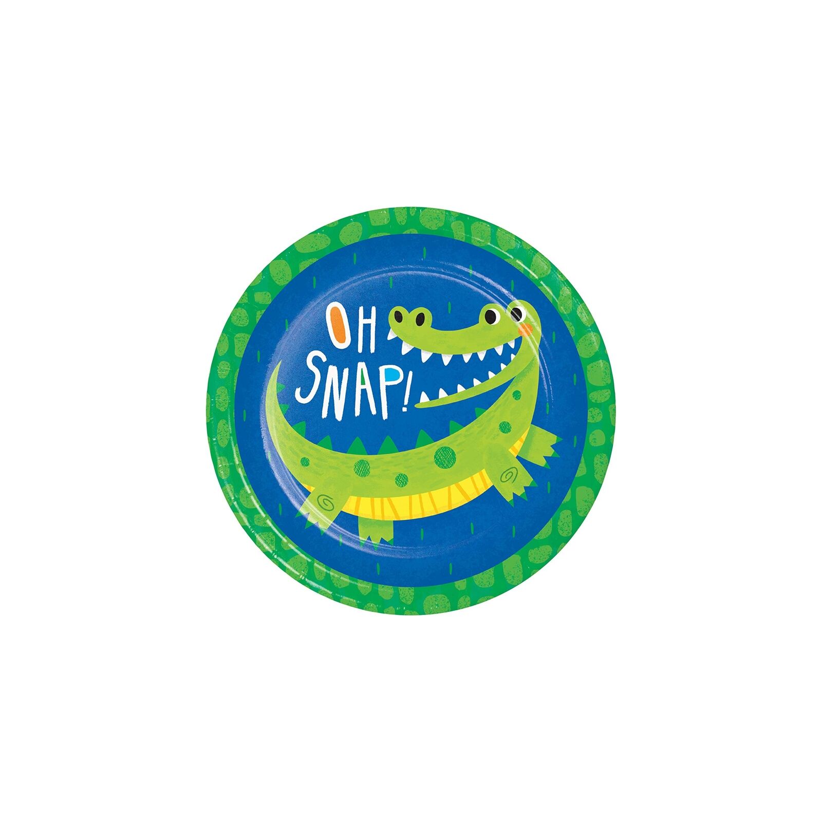 Creative Converting PC350511 Alligator Birthday Party Paper Dinner Plates, Brigh