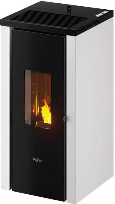 Pegaso Stufa a Pellet Ventilata 7 kW 15 Kg Volume 168 m3 Bianco 7020030 Vera 7.0