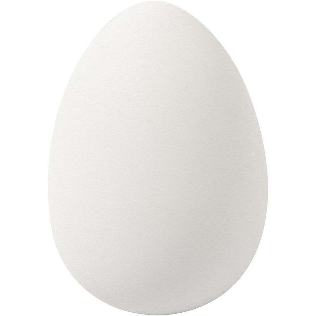 Creativ Large Plastic Eggs, H: 8 cm, D: 6 cm, White, 8 Eggs Included