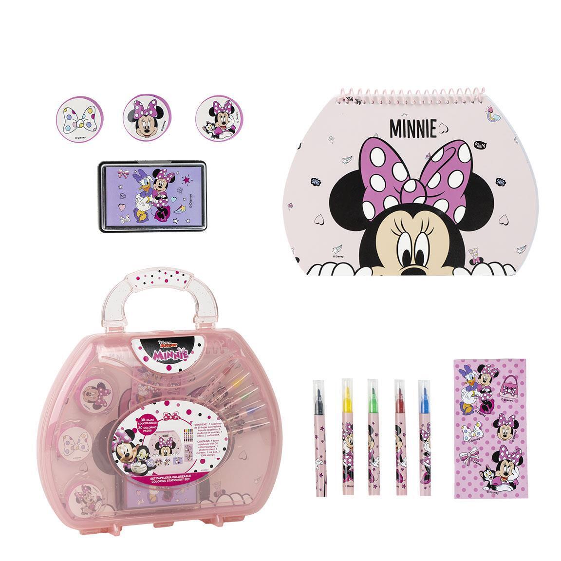 Set Cartoleria Da Colorare Briefcase Minnie ROSA | FEMMINA CERDà