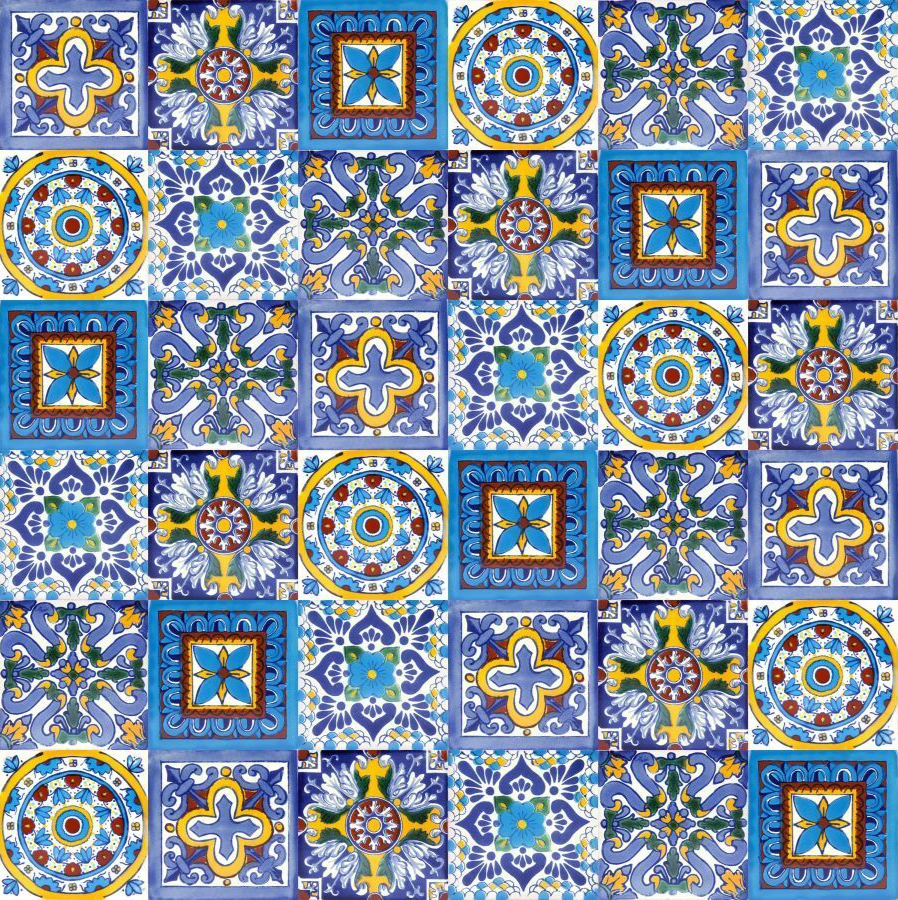 Piastrelle Messicane Talavera 15 pezzi Patchwork Mattonelle Colorati - Armando