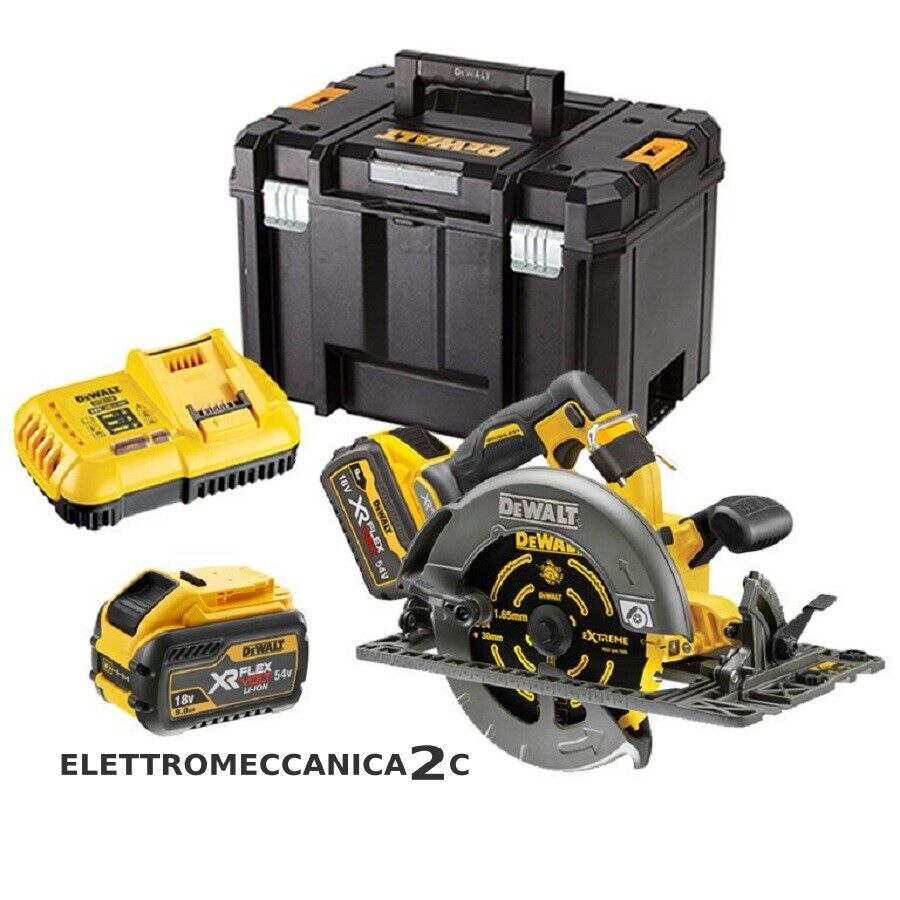 DEWALT DCS579X2-QW sega circolare 54v 2x9ah flexvolt 190mm max taglio 61mm tstak