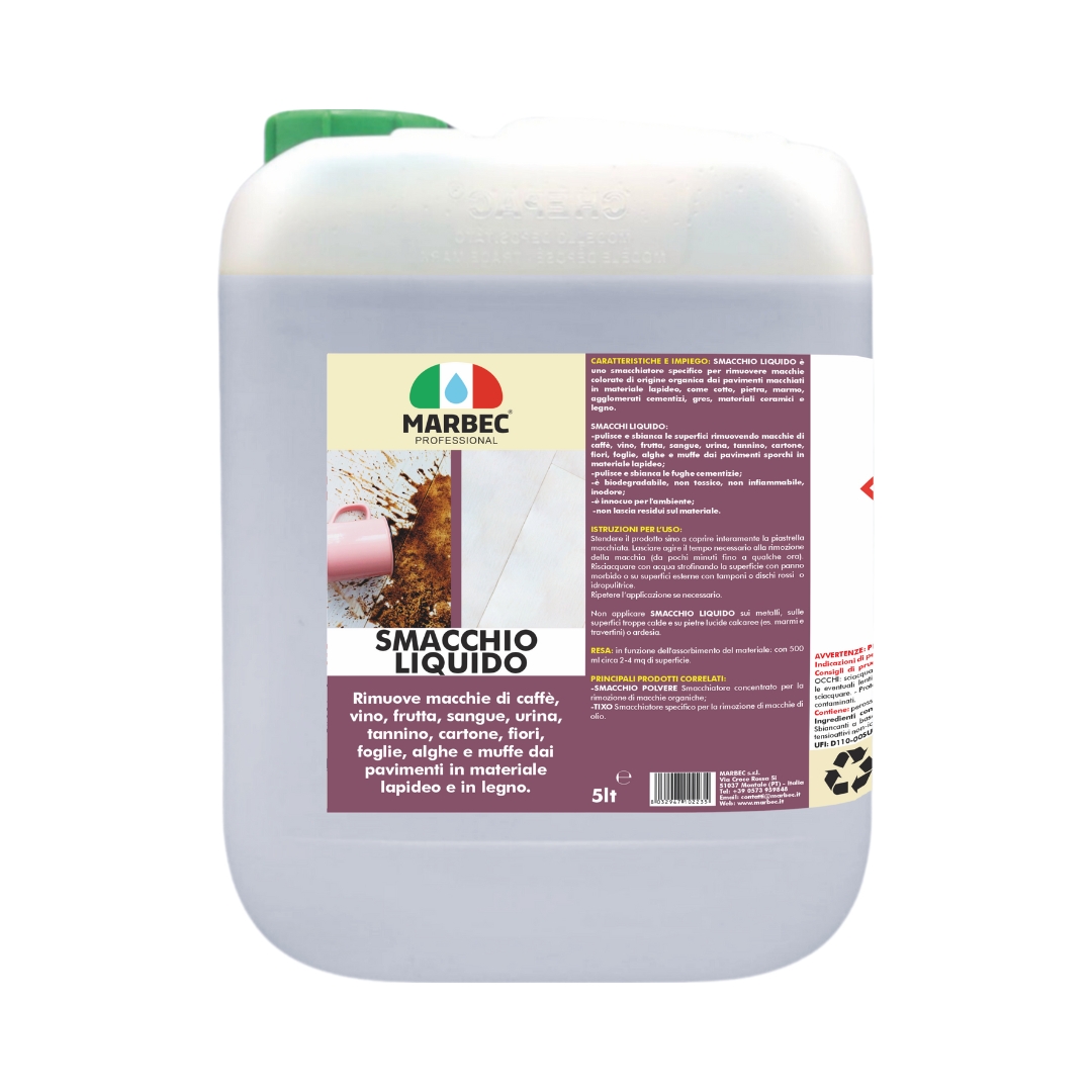 SMACCHIO LIQUIDO - Smacchiatore per la rimozione macchie organiche colorate