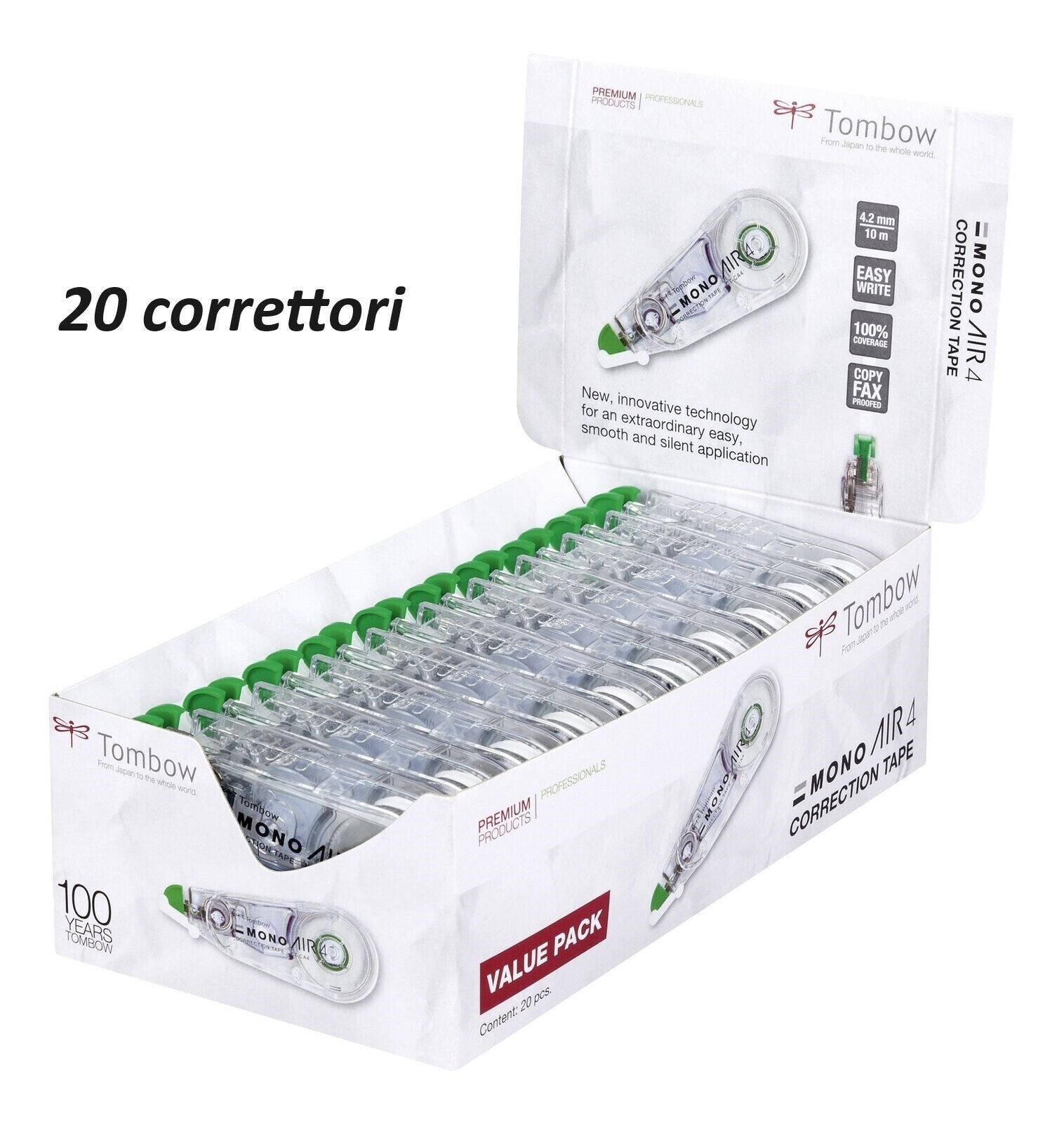 Correttore a nastro Tombow Mono Air - 4,2mm x 10mt. conf. 20 pezzi