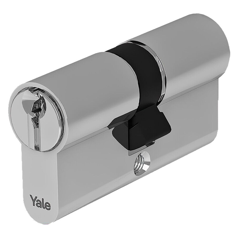 Cilindro profilato doppio serie 'y500' mm 25+10+50 = 85 (30+55) nichelato YALE