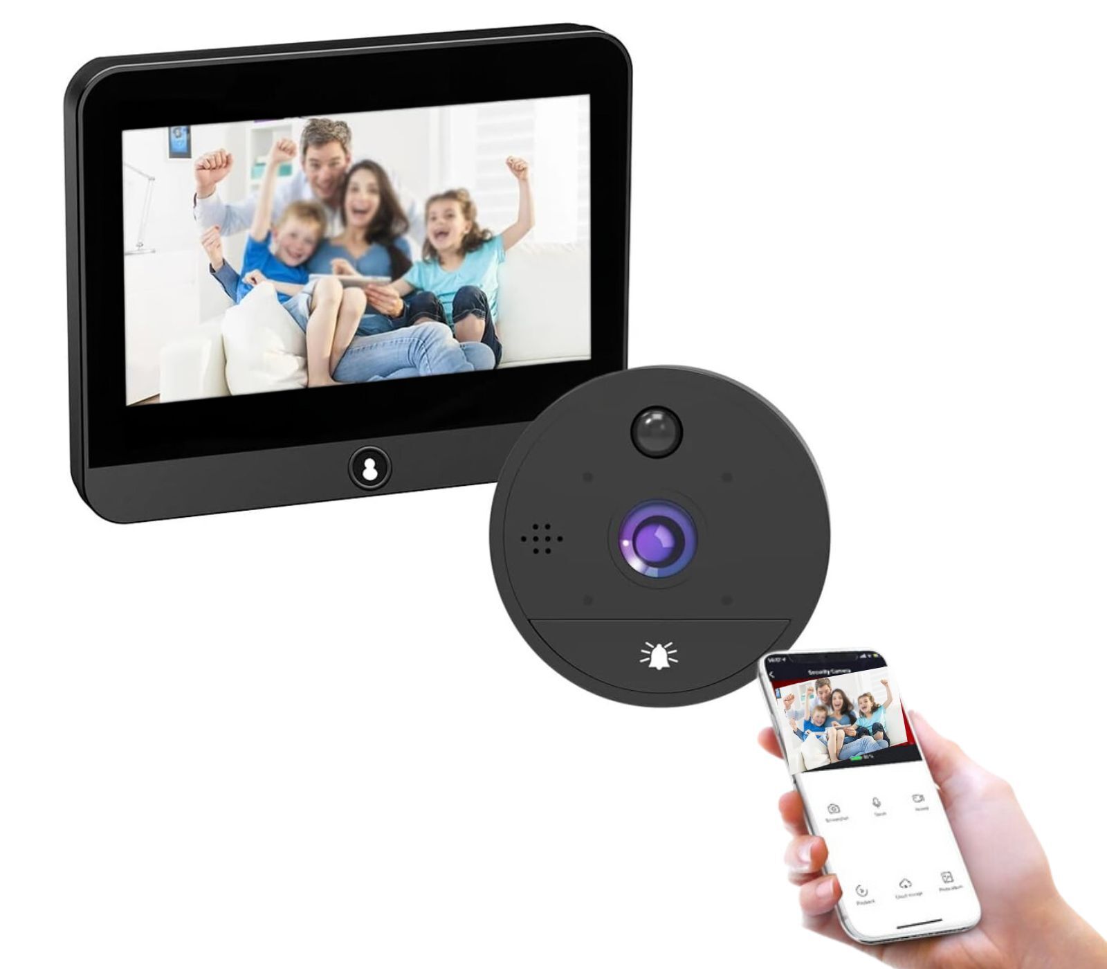 Spioncino Digitale Smart Telecamera Porta Citofono Controllo Remoto App Tuya