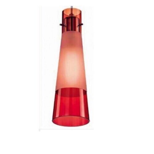 IDEAL LUX SPSPENSIONE KUKY ROSSO D.11CM MONTATURA CROMO E27 IDEALKUKYCLEARSP1ROS
