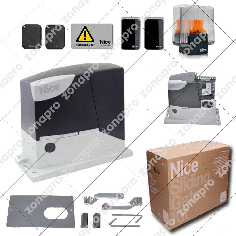 Kit Automazione Motore Per Cancelli Scorrevoli Road NICE RDKCE RD400 400kg 24v