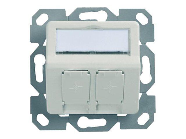 Telegärtner Cable duct mount outlet alpine white 2-gang H02010A0083