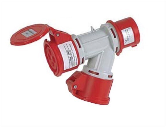 Moltiplicatore 2 Uscite Ip67 380V 3P+T 16A ( ELETTROCANALI cod. EC690732 )