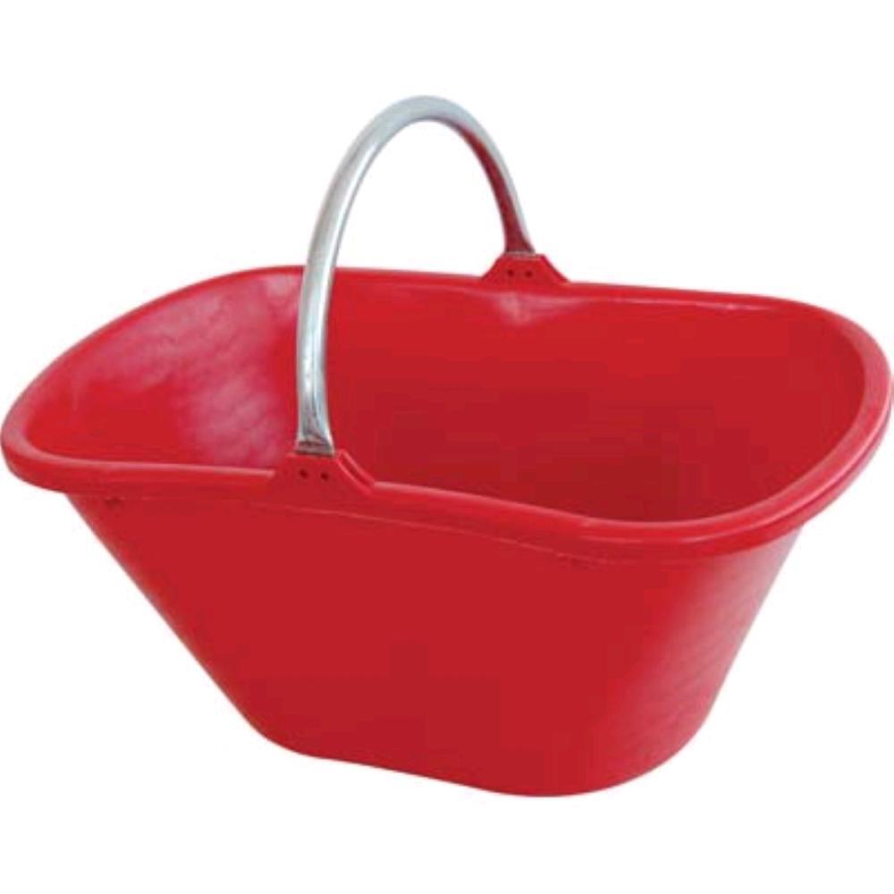 Cesta Raccolta Ovale Manico Fisso Stefanplast Ppl/Acciaio Rosso Lt 25 – 1 Pz