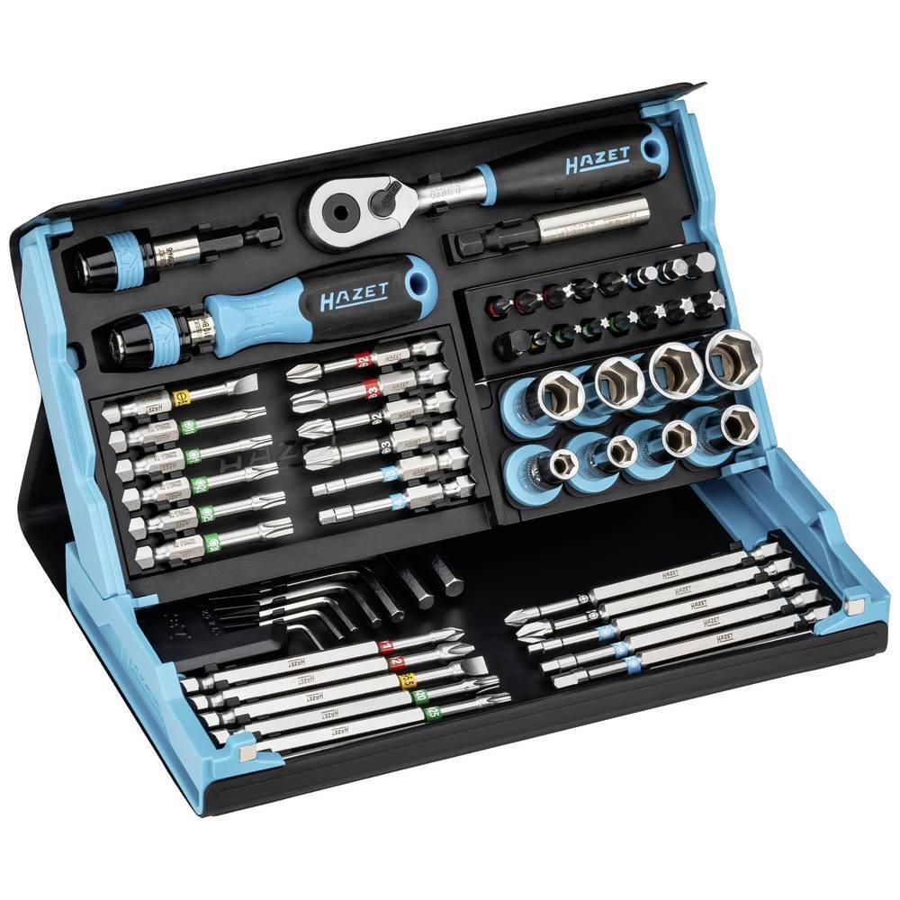 Hazet Kit di chiavi a bussola Quadrata , esagonale, 1/4 (6.3 mm) 59 parti