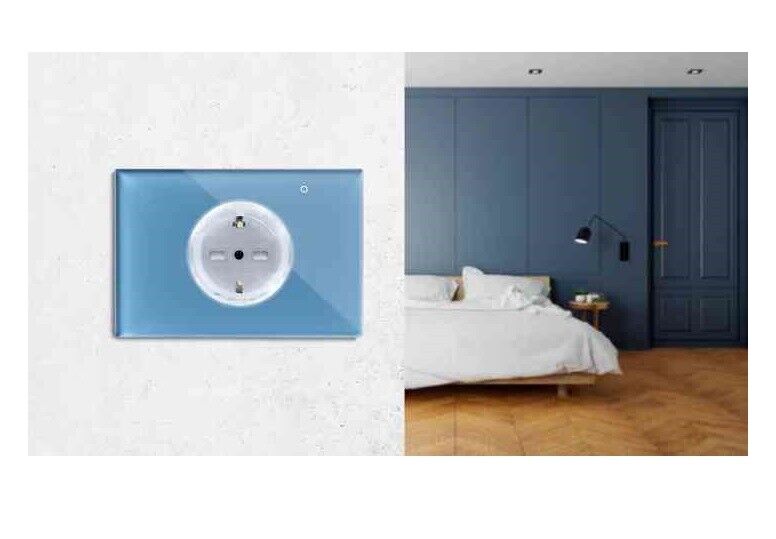 Iotty PRESA INTELLIGENTE SMART OIT PLUS AZZURRO - IN VETRO (OSW2ITC) WIFI