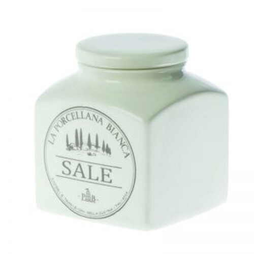PORCELLANA BIANCA BARATTOLO SALE Conserva Deco 1,10lt P01261100S