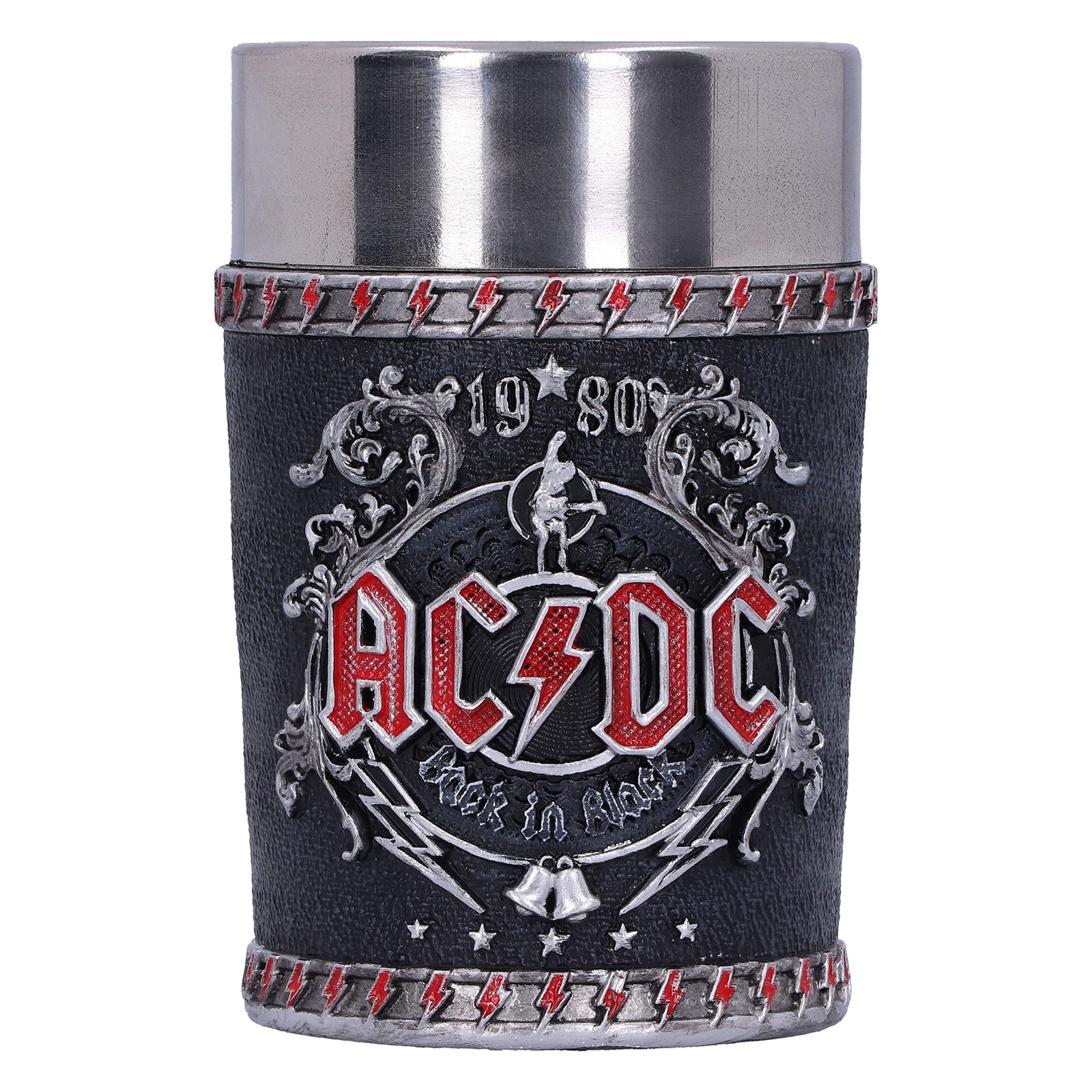 Nemesis Now Licenza Ufficiale ACDC Back in Black Shot Glass, 8,5 cm