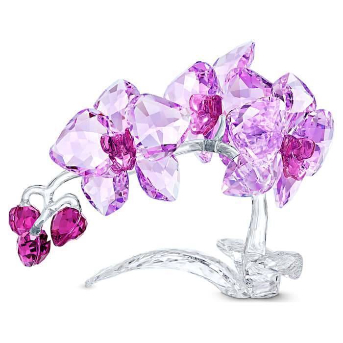 Cristallo Swarovski Orchidea 5520373 Orchid Viola Grande Fiore Nuovo
