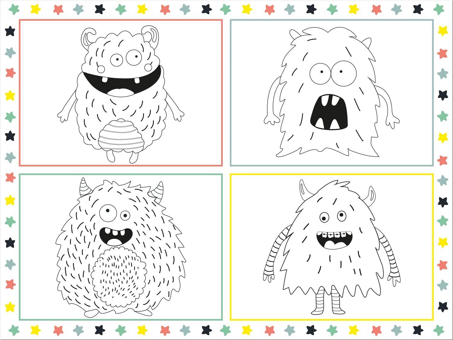 Folat 68340 Monster Bash Placemats, Set of 6, Multi-Coloured
