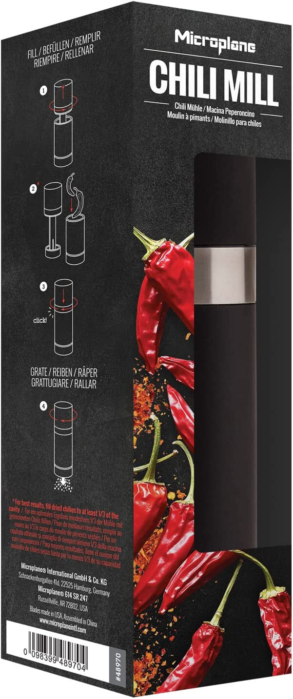 Microplane macina peperoncino secco, lama in acciaio 18/10 qualità professionale