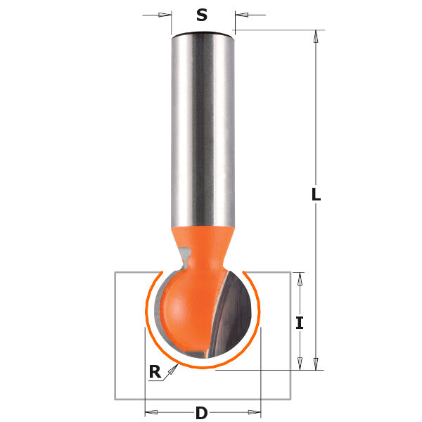 CMT FRESA A SFERA 968.190.11 G. 8 MM D.19,05 MM.