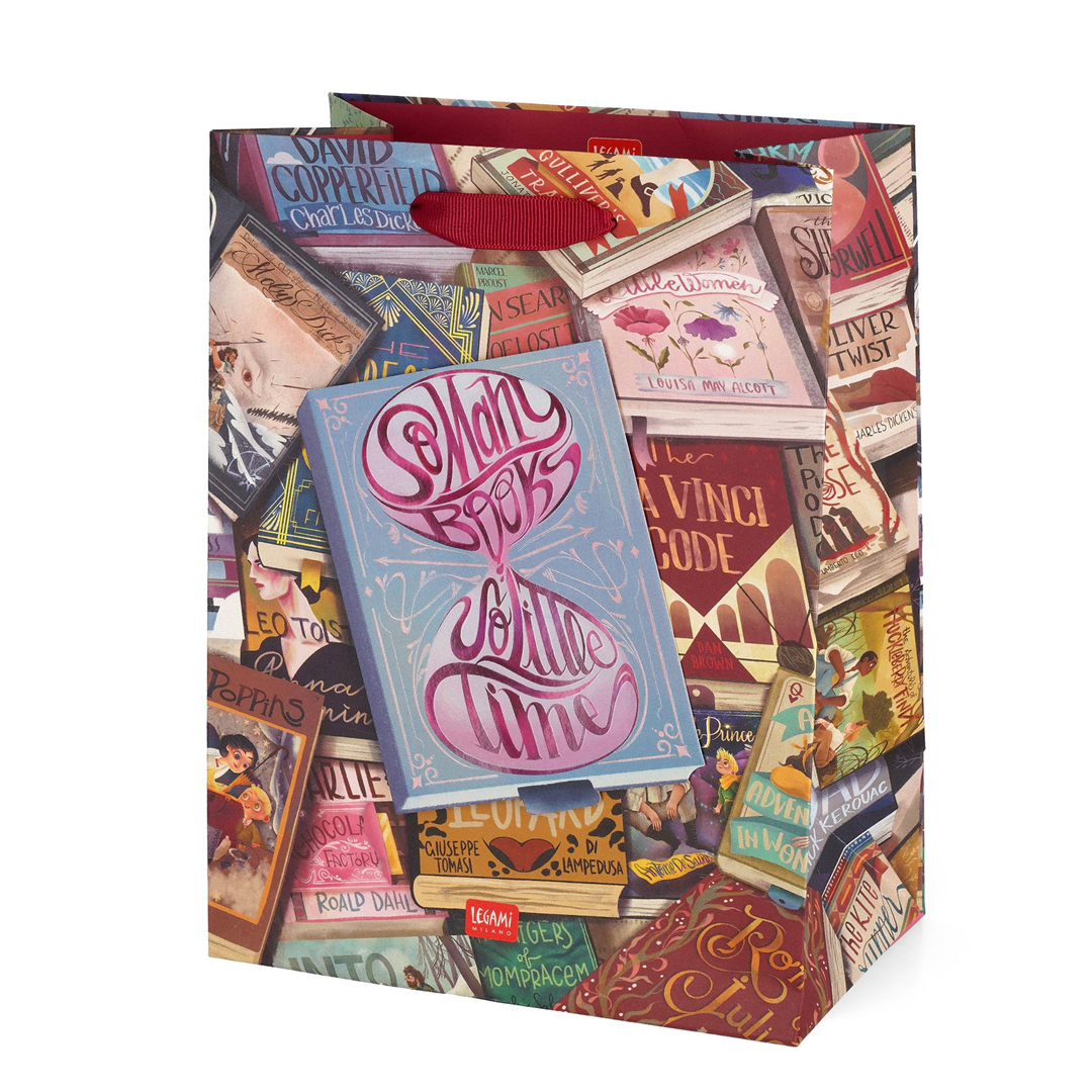 Busta Regalo Media 25x19x11,5cm Book Lover | Legami
