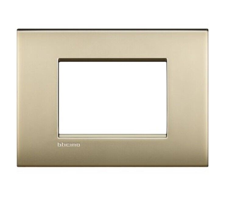 BTICINO Living Light AIR placca 503 3P Moduli oro satinato LNC4803OF