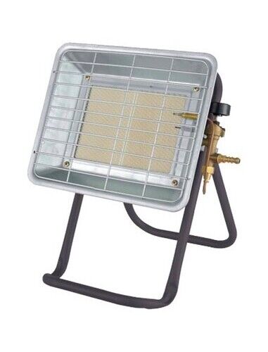 Stufa a Gas a Pannello Infrarossi Portatile Potenza 3.5 kW Grigio 71409 VINCO
