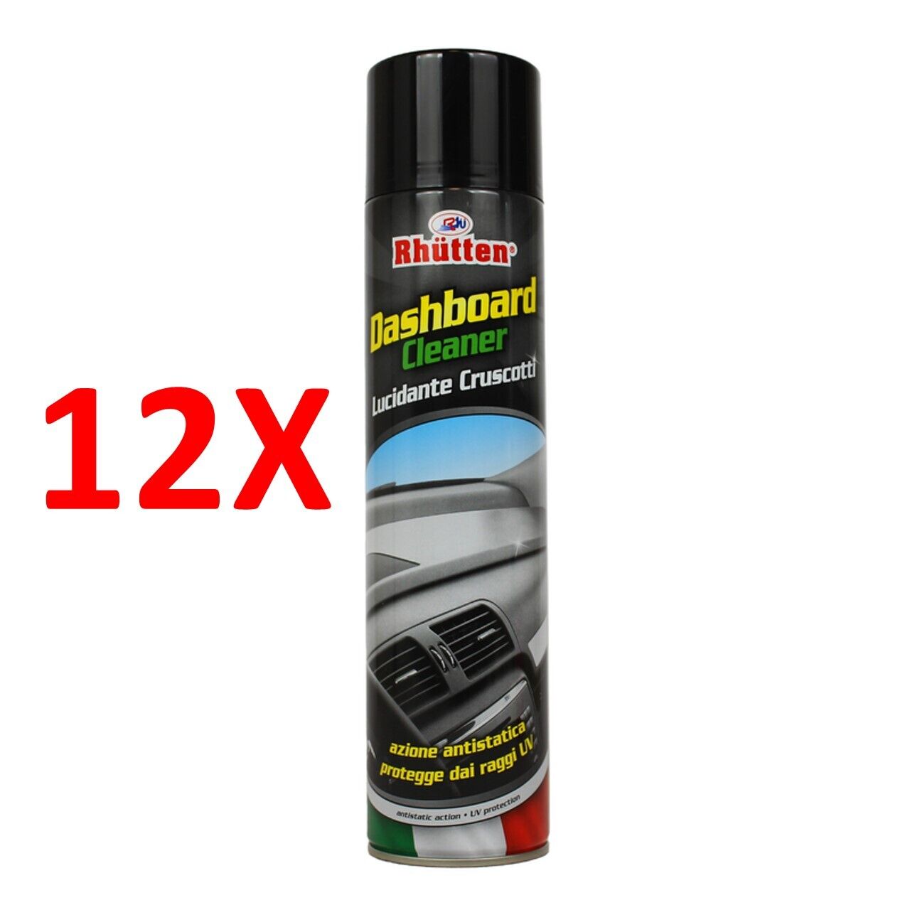 12 X Rhutten Lucidante Cruscotti Dashboard Cleaner Spray 600 Ml