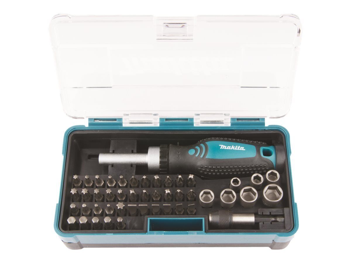 Makita Ratcheting screwdriver with bit and socket set 47 pieces in B-36170